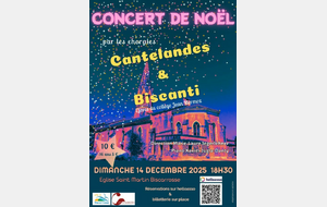 14 décembre Concert de Noêl &quot;Cantelandes et Biscanti&quot;